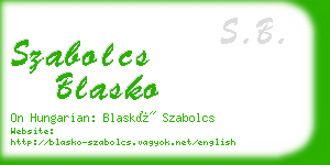 szabolcs blasko business card